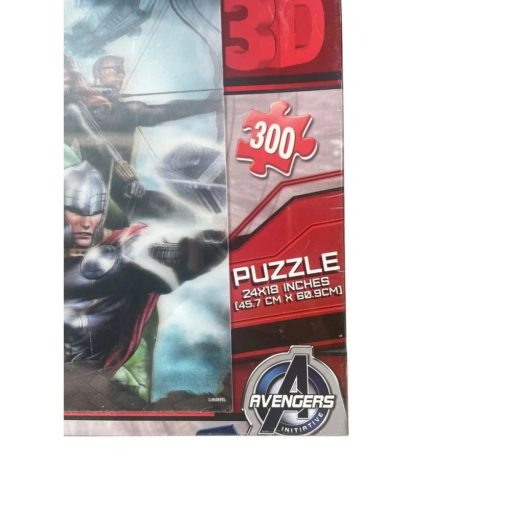 Cardinal Marvel Avengers Super 3D Puzzle Kids 300 Piece Lenticular Art